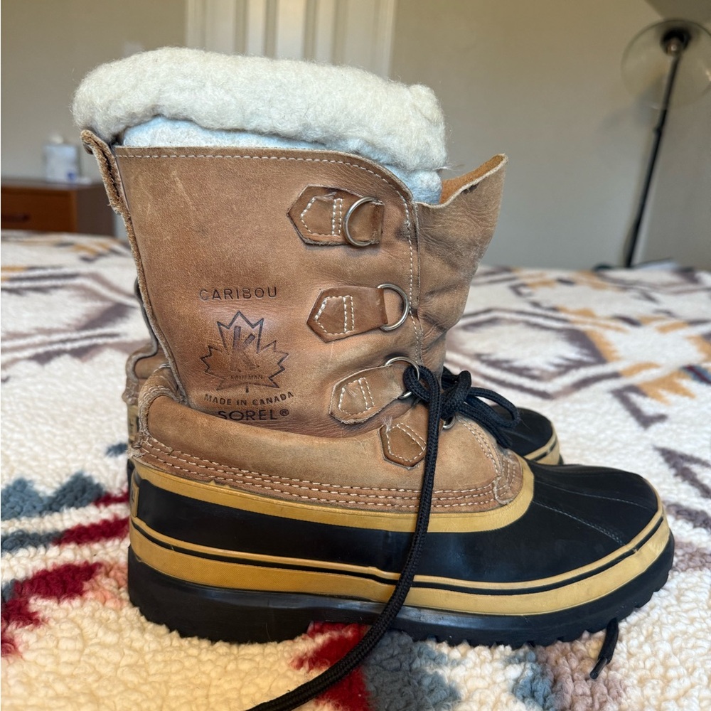 Sorel Vintage Kaufman Caribou Snow Boots Made in Canada Men’s 8 / Women’s 9.5